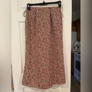 Zebra midi skirt